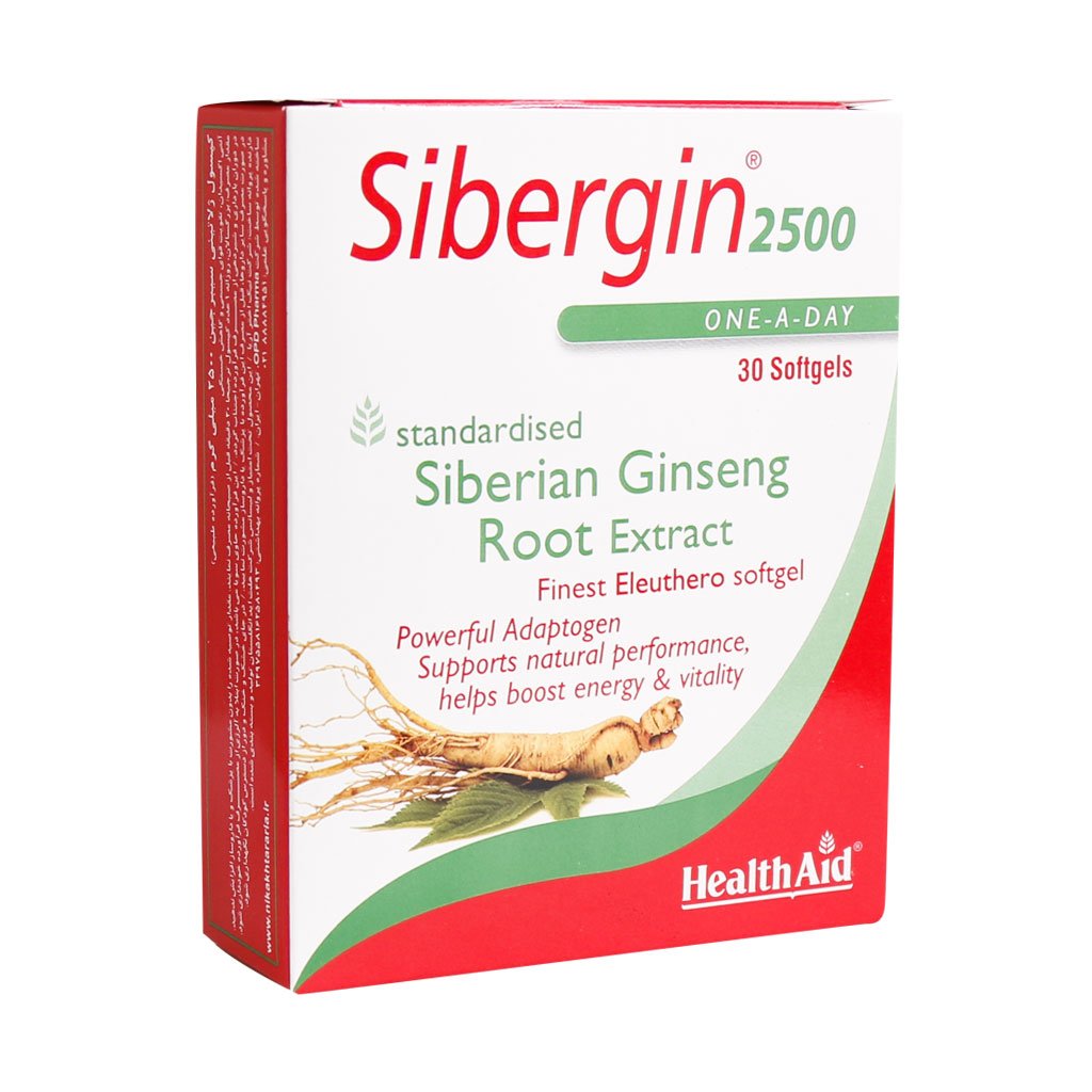 کپسول ژلاتینی سیبرجین 2500 میلی گرم هلث اید SIBERGIN 2500 HEALTH AID