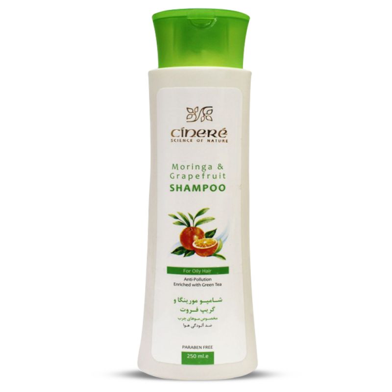 شامپو مورینگا و گریپ فروت مو چرب سینره MORINGA AND GRAPEFRUIT SHAMPOO CINERE