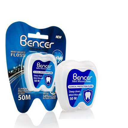 نخ دندان سفید نعنایی بنسر BENCER MINT WAXED FLOSS