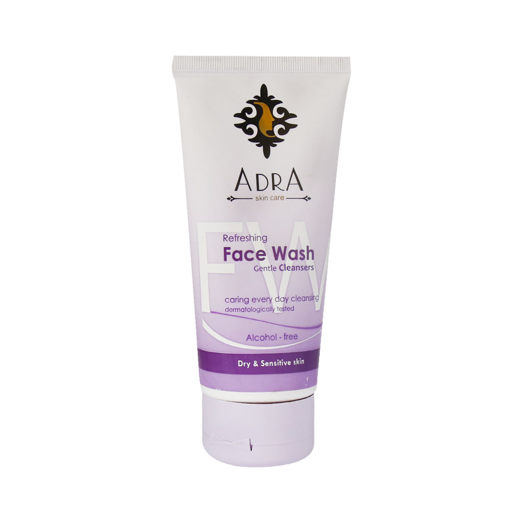 ژل شستشوی صورت مخصوص پوست های حساس آدرا REFRESHING FACE WASH GENTLE CLEANSERS ADRA