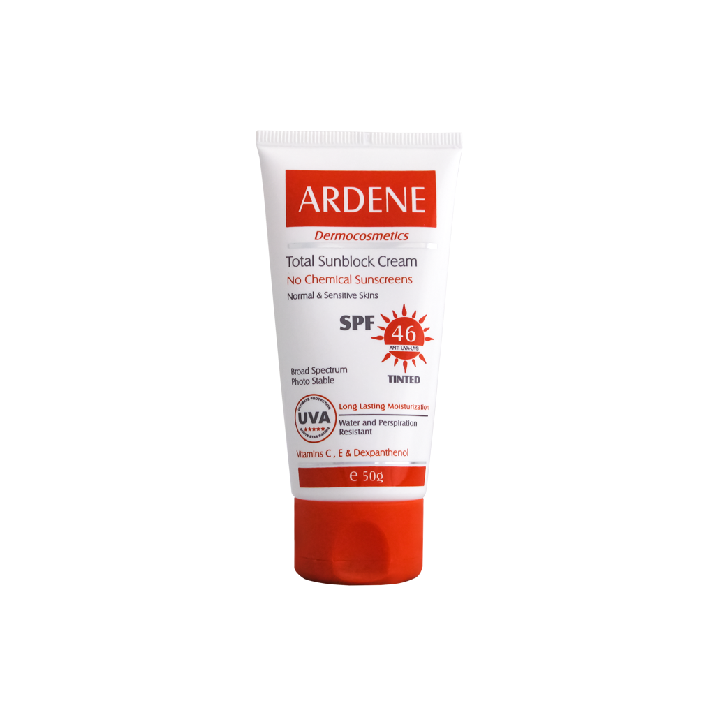 کرم ضد آفتاب رنگی SPF 46 آردن TINTED TOTAL SUNBLOCK CREAM SPF 46 ARDENE