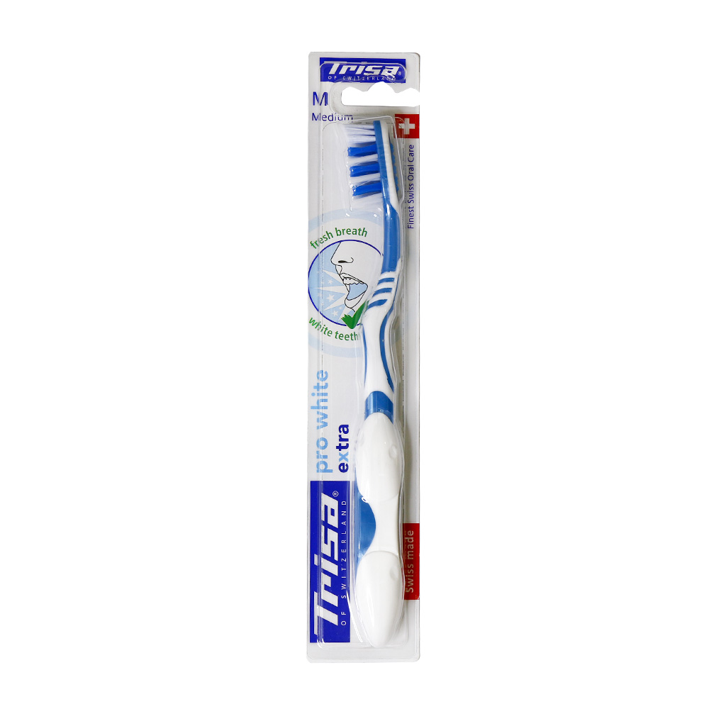 مسواک پرو وایت اکسترا متوسط تریزا TRISA EXTRA WHITE MEDIUM TOOTHBRUSH