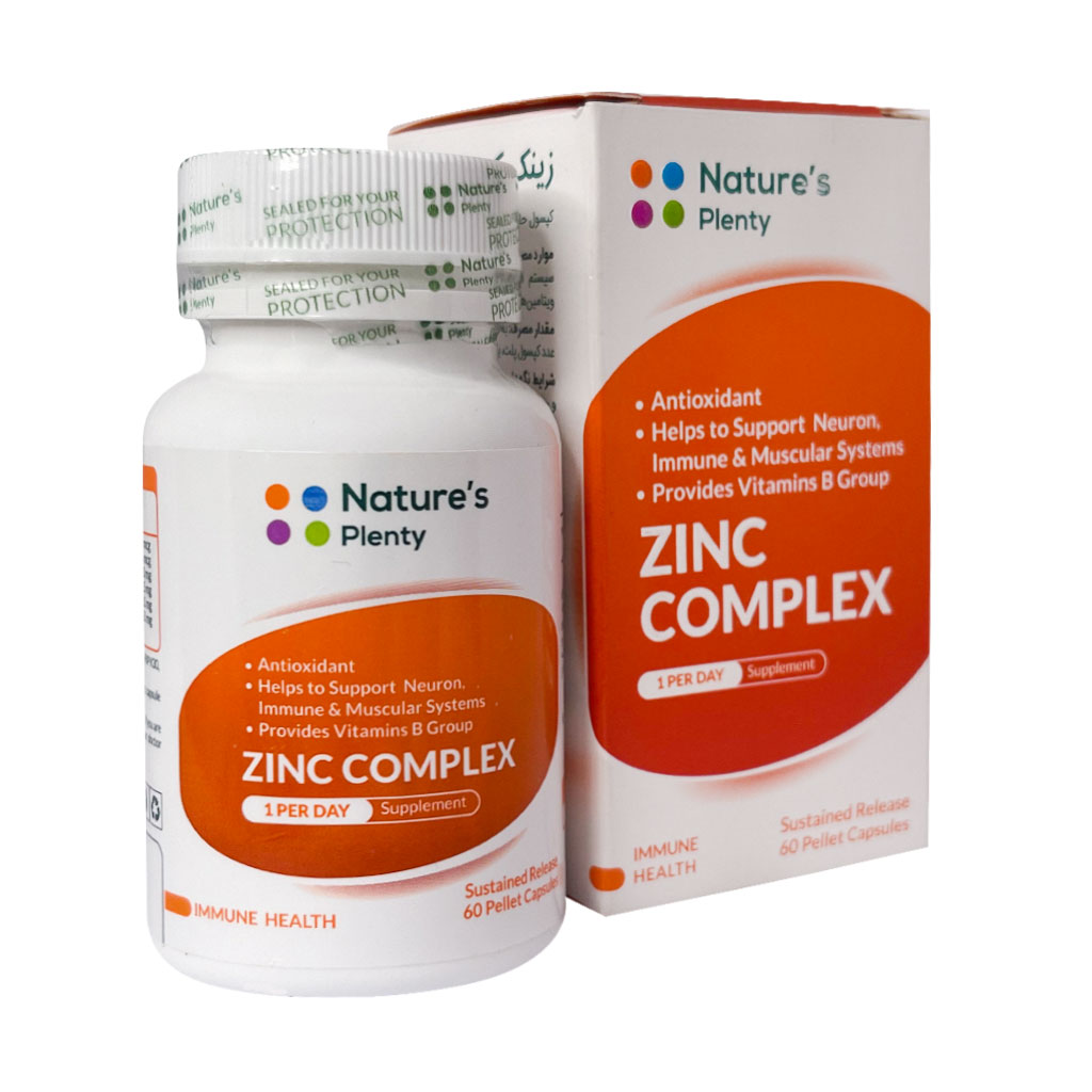 کپسول زینک کمپلکس نیچرز پلنتی ۶۰ عددی NATURES PLENTY ZINC COMPLEX